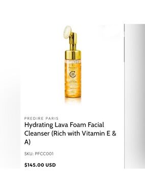 Predire Hydrating Lava Foam Facial Cleanser $145